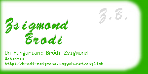 zsigmond brodi business card