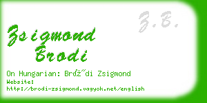 zsigmond brodi business card